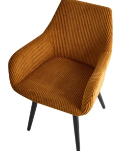 Sæt med 2 spisebordsstole MORI Fløjl Orange