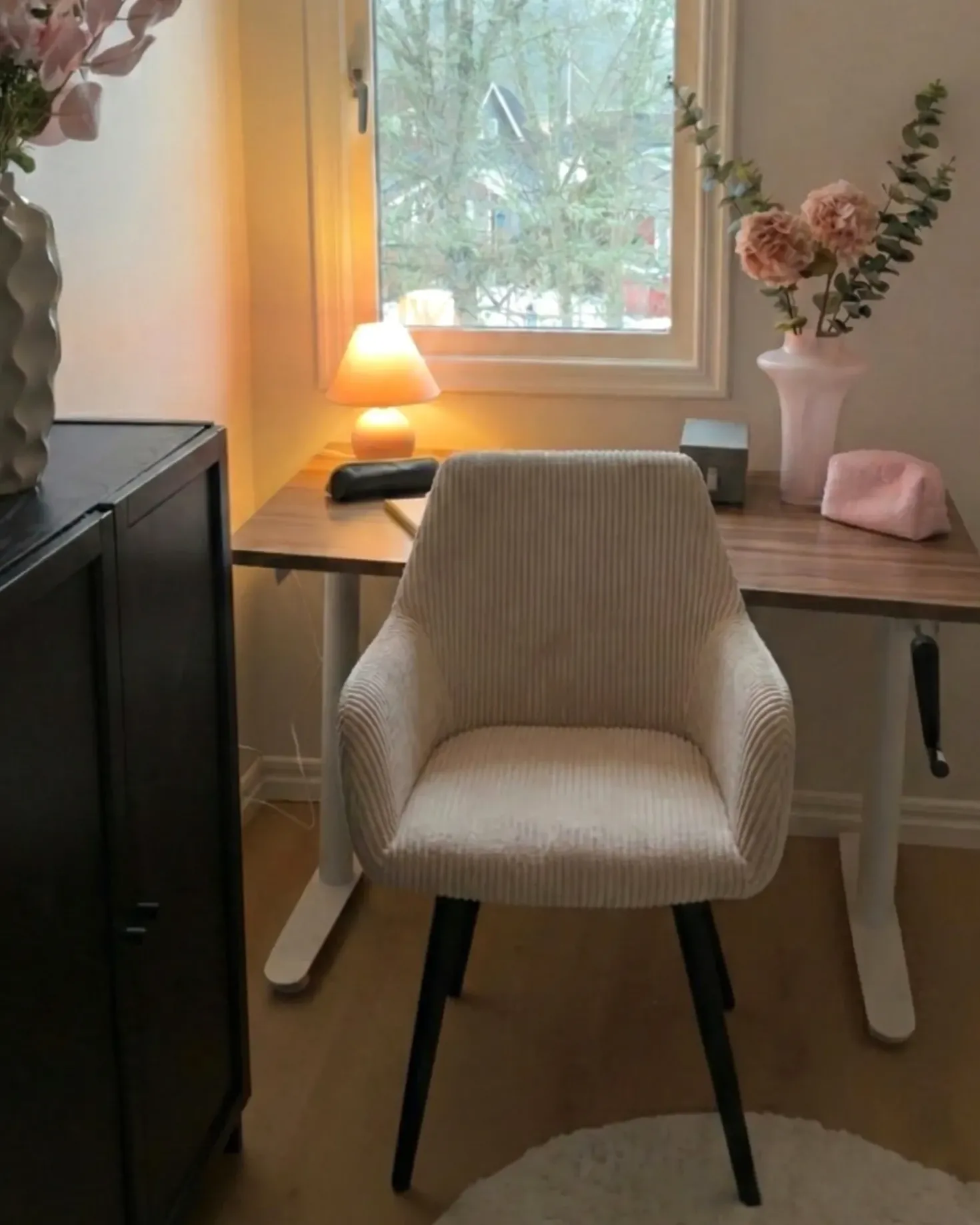 Sæt med 2 spisebordsstole MORI Fløjl Beige