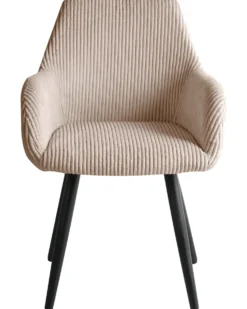 Sæt med 2 spisebordsstole MORI Fløjl Beige