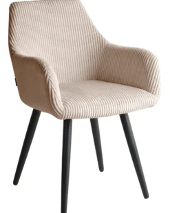 Sæt med 2 spisebordsstole MORI Fløjl Beige