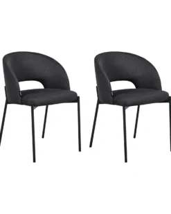 Sæt med 2 spisebordsstole PENNY Sort