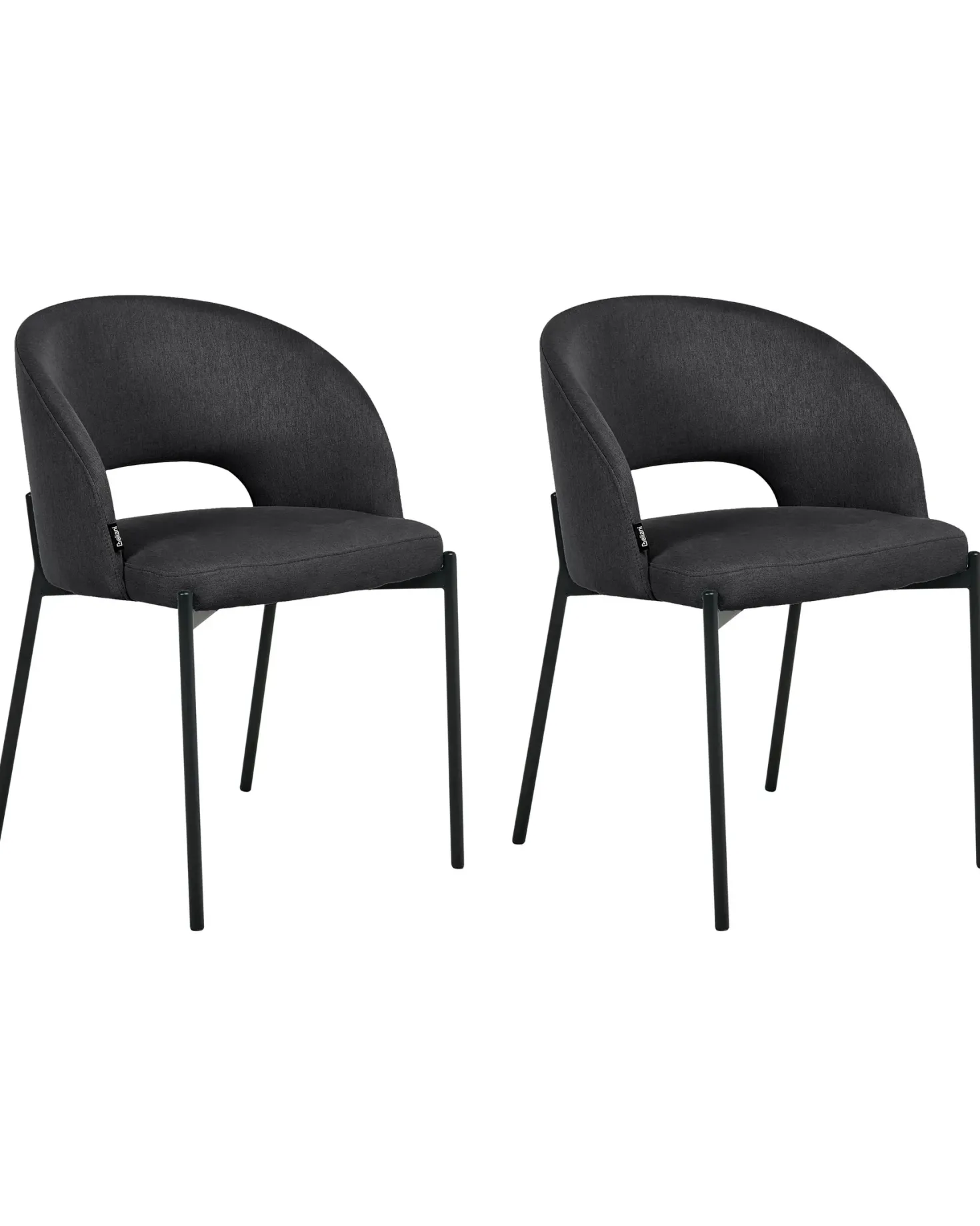 Sæt med 2 spisebordsstole PENNY Sort