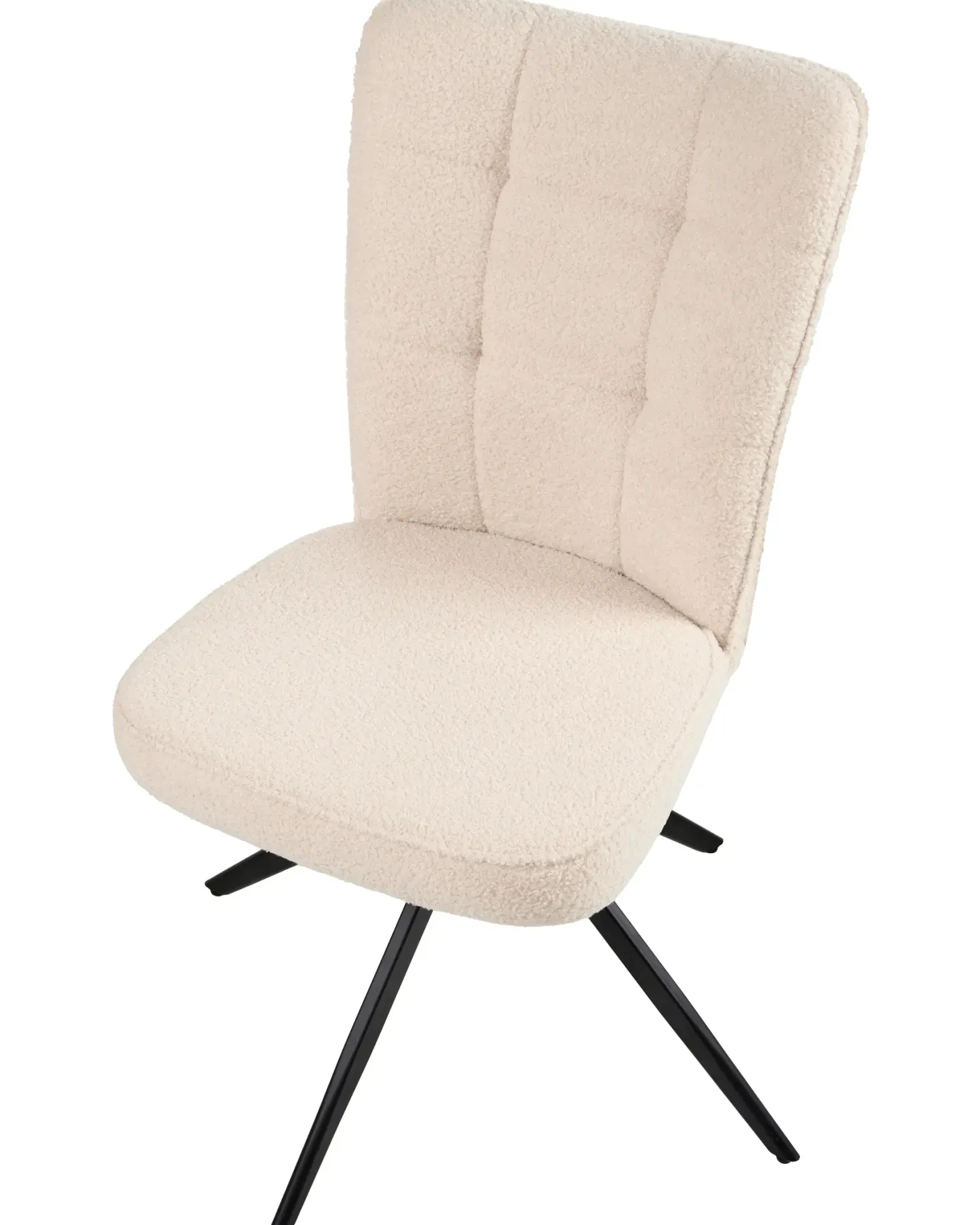 Sæt med 2 spisebordsstole RYAN Boucle Lys Beige