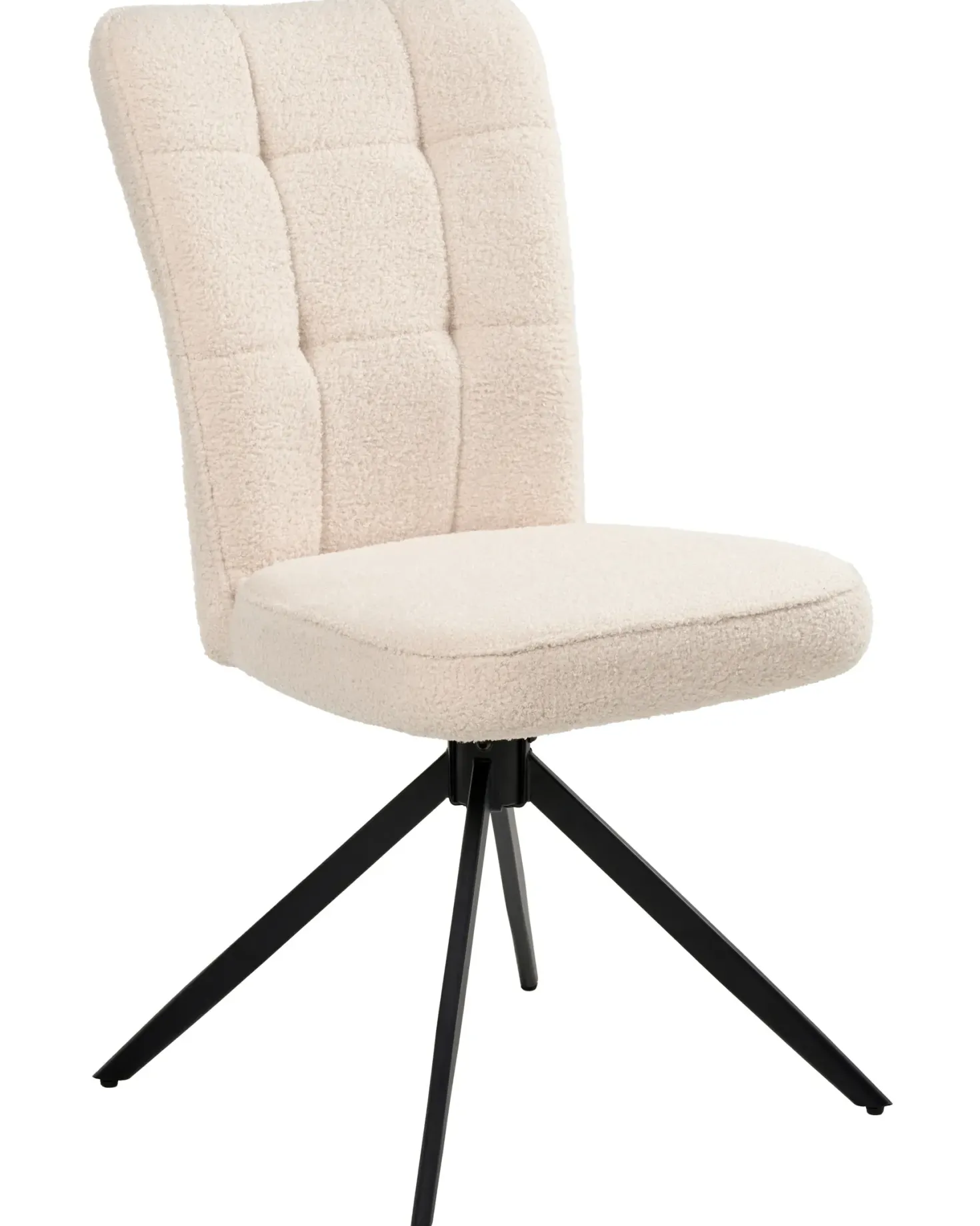 Sæt med 2 spisebordsstole RYAN Boucle Lys Beige