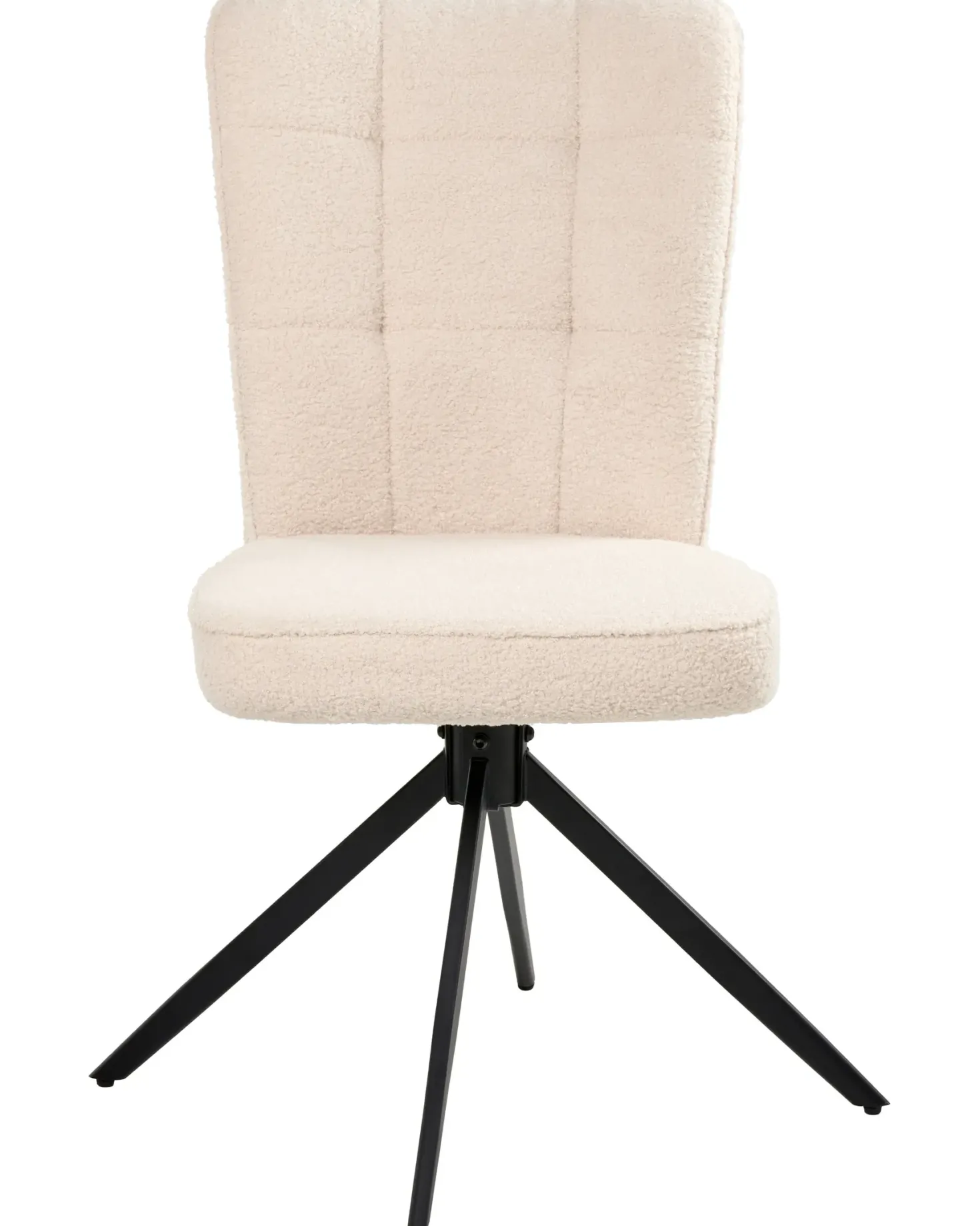 Sæt med 2 spisebordsstole RYAN Boucle Lys Beige