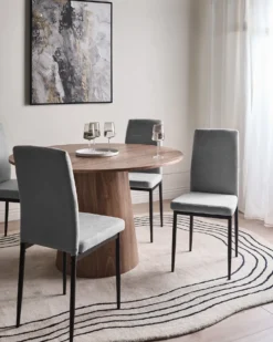 Sæt med 4 spisebordsstole RINER Grå