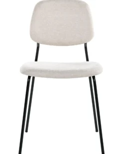 Sæt med 4 spisebordsstole RILEY Lys Beige