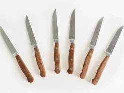 Sæt med 6 steakknive NAGANO Brun