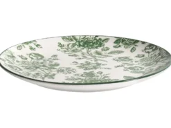 Sæt med 12 stykker service BASIL Porcelæn Grøn