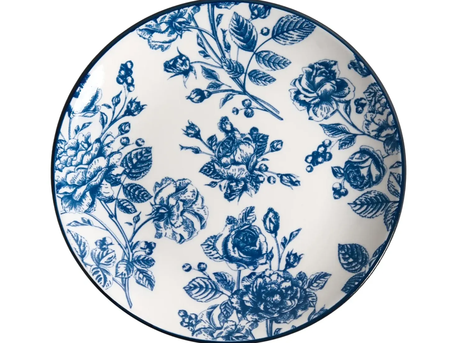 Sæt med 12 stykker service BASIL Porcelæn Blå