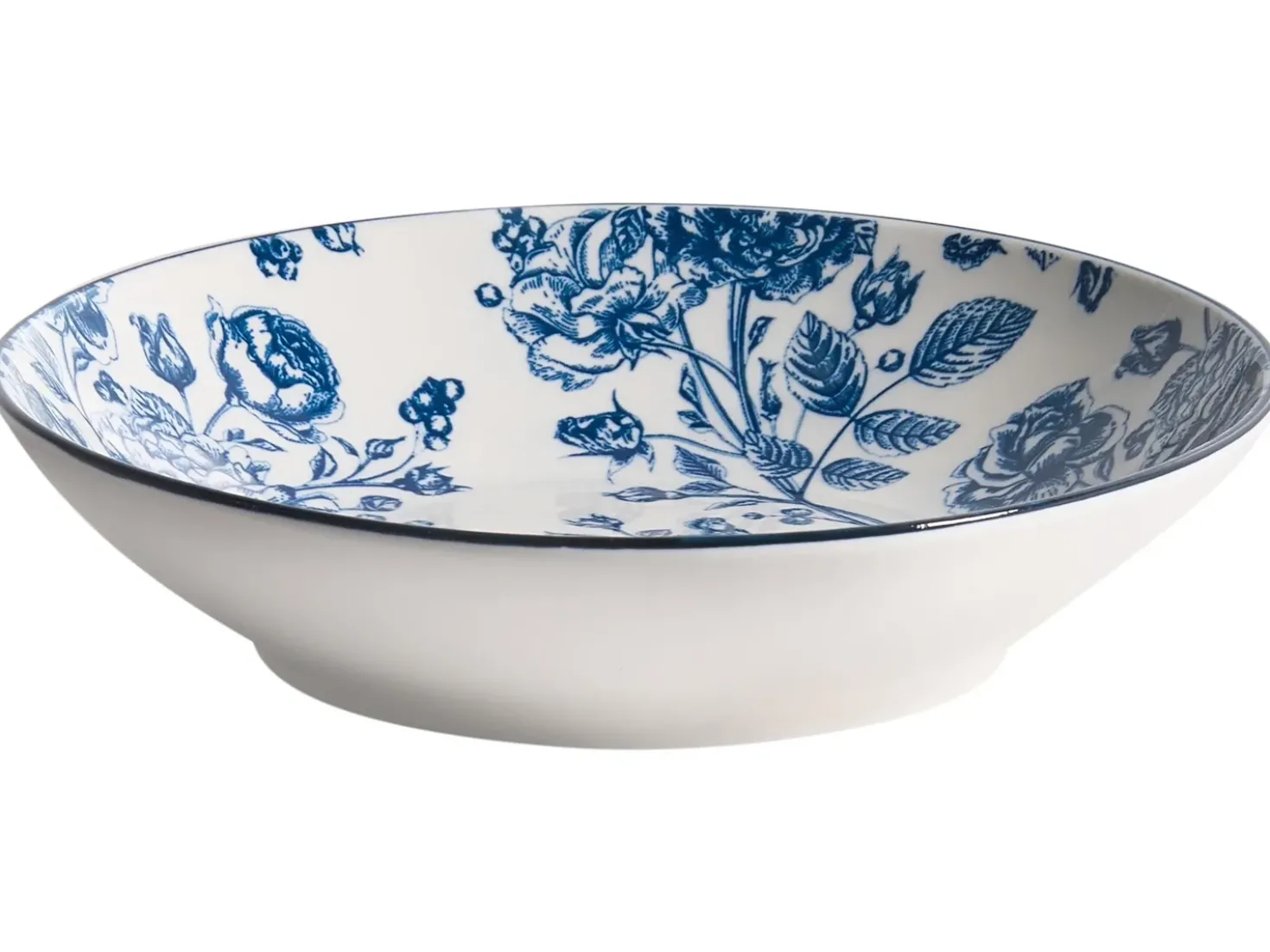 Sæt med 12 stykker service BASIL Porcelæn Blå