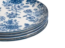 Sæt med 12 stykker service BASIL Porcelæn Blå