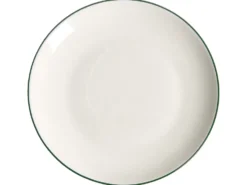 Sæt med 12 stykker service CUMIN Porcelæn Off-white/ Grøn