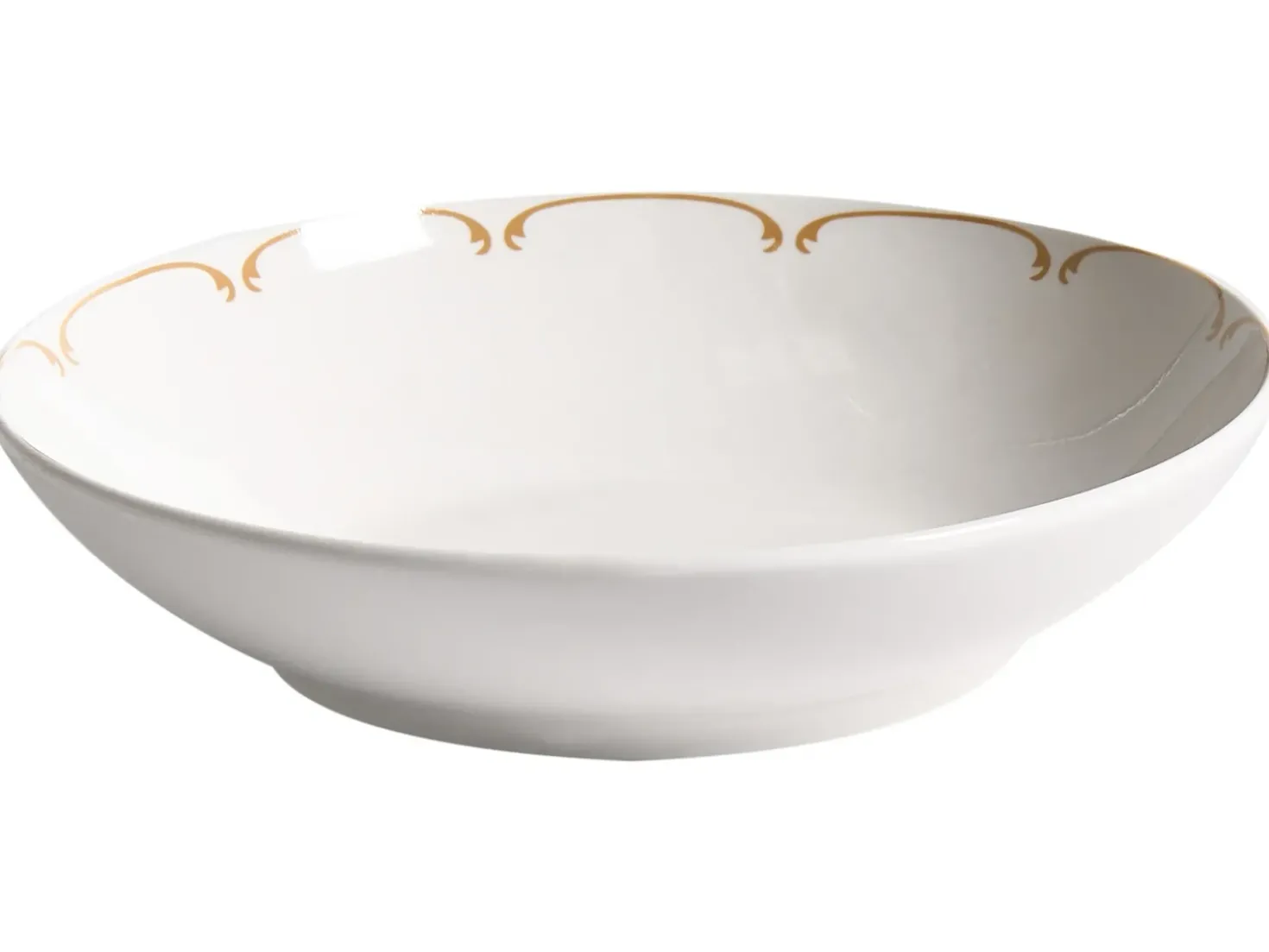 Sæt med 12 stykker service CHAROLI Porcelæn Hvid/guld