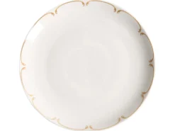 Sæt med 12 stykker service CHAROLI Porcelæn Hvid/guld