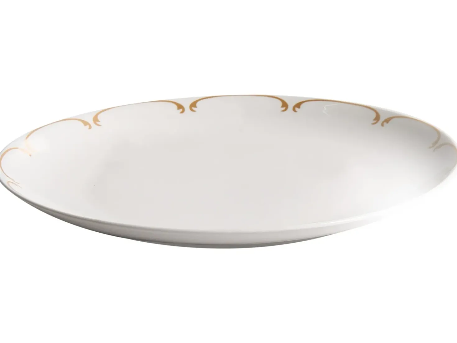 Sæt med 12 stykker service CHAROLI Porcelæn Hvid/guld