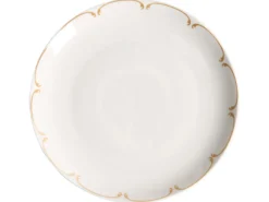 Sæt med 12 stykker service CHAROLI Porcelæn Hvid/guld