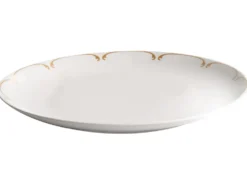 Sæt med 12 stykker service CHAROLI Porcelæn Hvid/guld