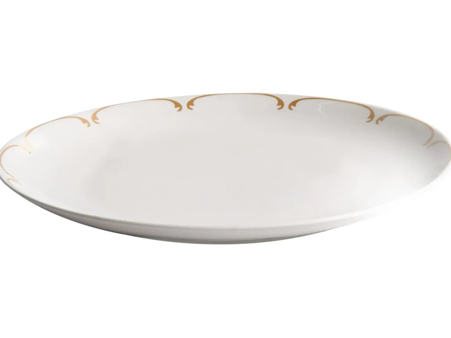 Sæt med 12 stykker service CHAROLI Porcelæn Hvid/guld