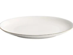 Sæt med 24 stykker service CUMIN Porcelæn Off-White/ Guld