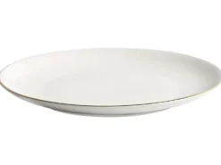 Sæt med 24 stykker service CUMIN Porcelæn Off-White/ Guld