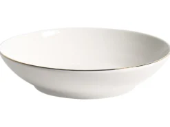 Sæt med 24 stykker service CUMIN Porcelæn Off-White/ Guld