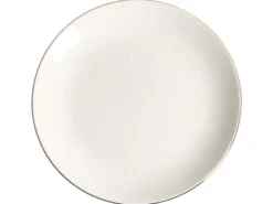 Sæt med 24 stykker service CUMIN Porcelæn Off-White/ Guld