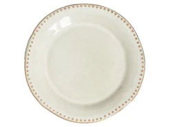 Sæt med 12 stykker service CHERVIL Stentøj Lys Beige