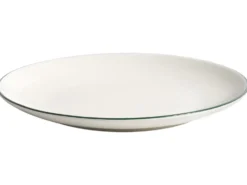 Sæt med 24 stykker service CUMIN Porcelæn Off-white/ Grøn