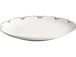 Sæt med 12 stykker service CHAROLI Porcelæn Hvid/blå
