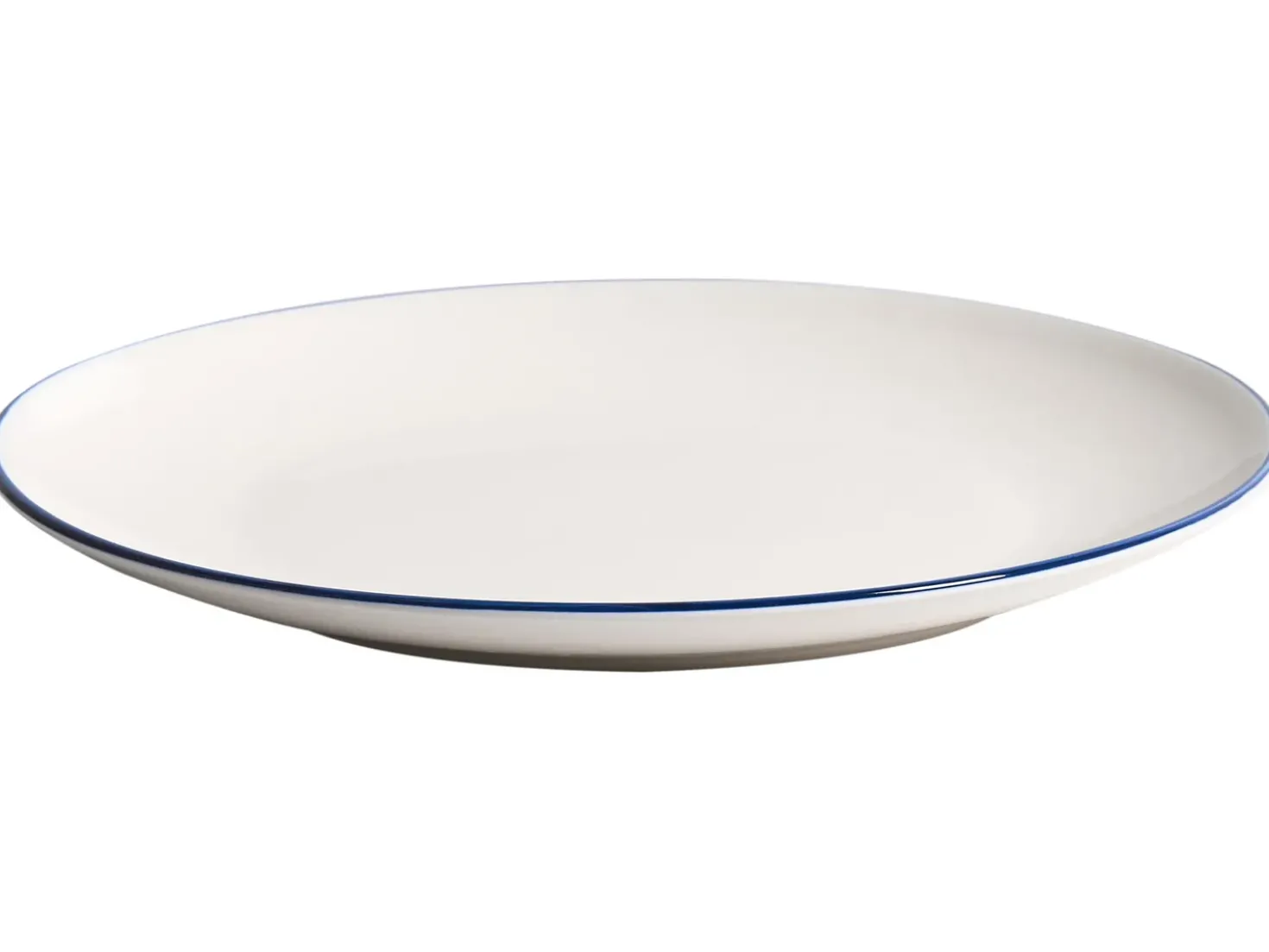 Sæt med 12 stykker service CUMIN Porcelæn Off-White/ Blå