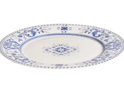 Sæt med 24 stykker service GALANGAL Porcelæn Hvid/blå