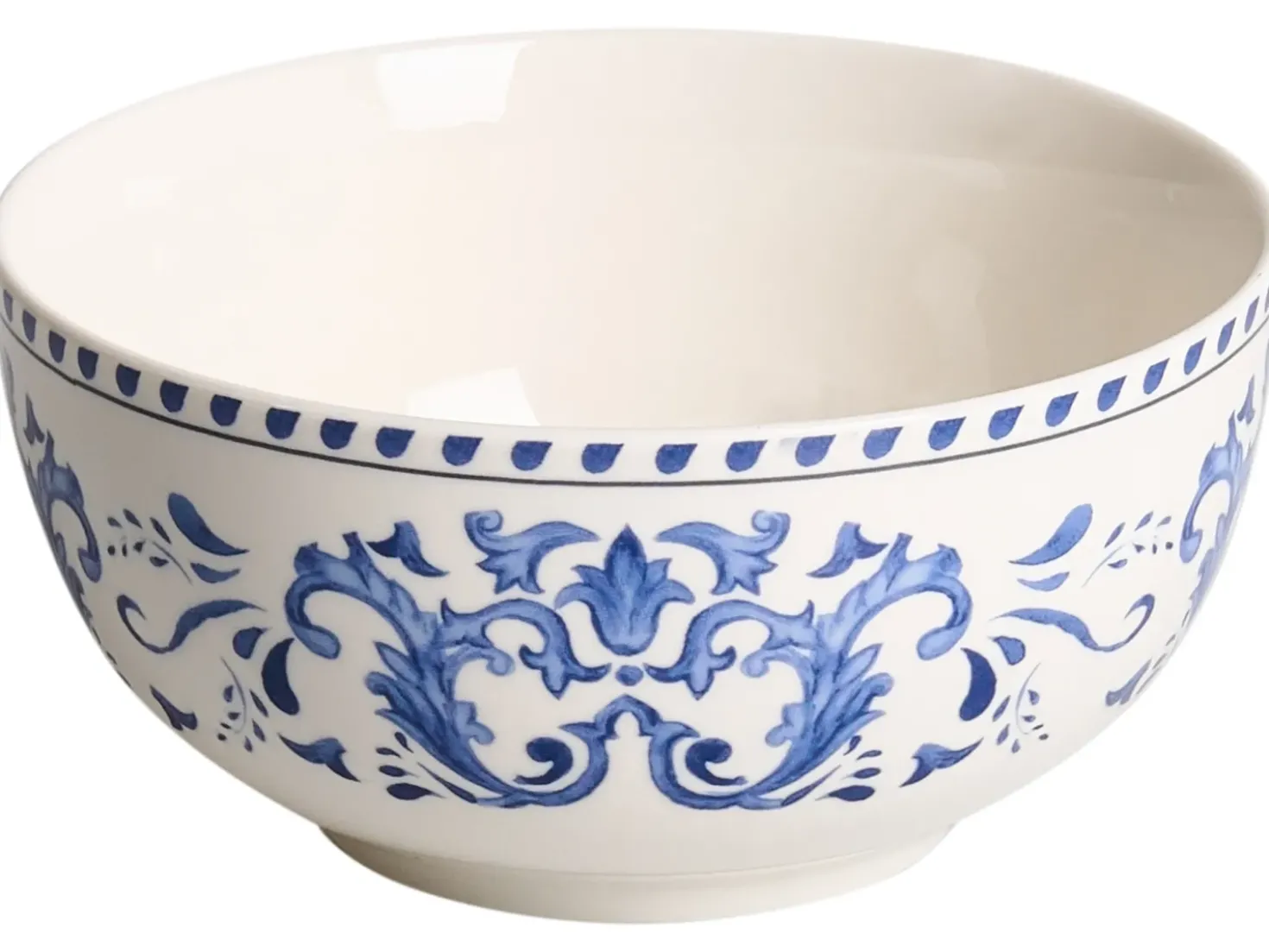 Sæt med 12 stykker service GALANGAL Porcelæn Hvid/blå