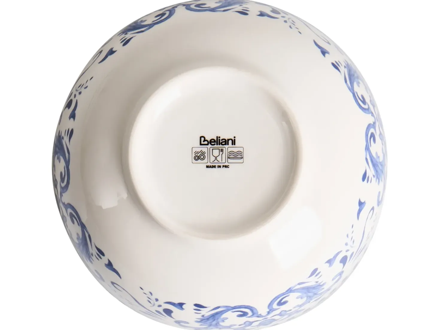 Sæt med 12 stykker service GALANGAL Porcelæn Hvid/blå