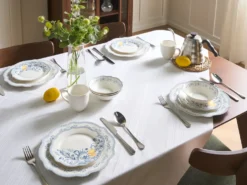 Sæt med 12 stykker service LOVAGE Porcelæn Hvid