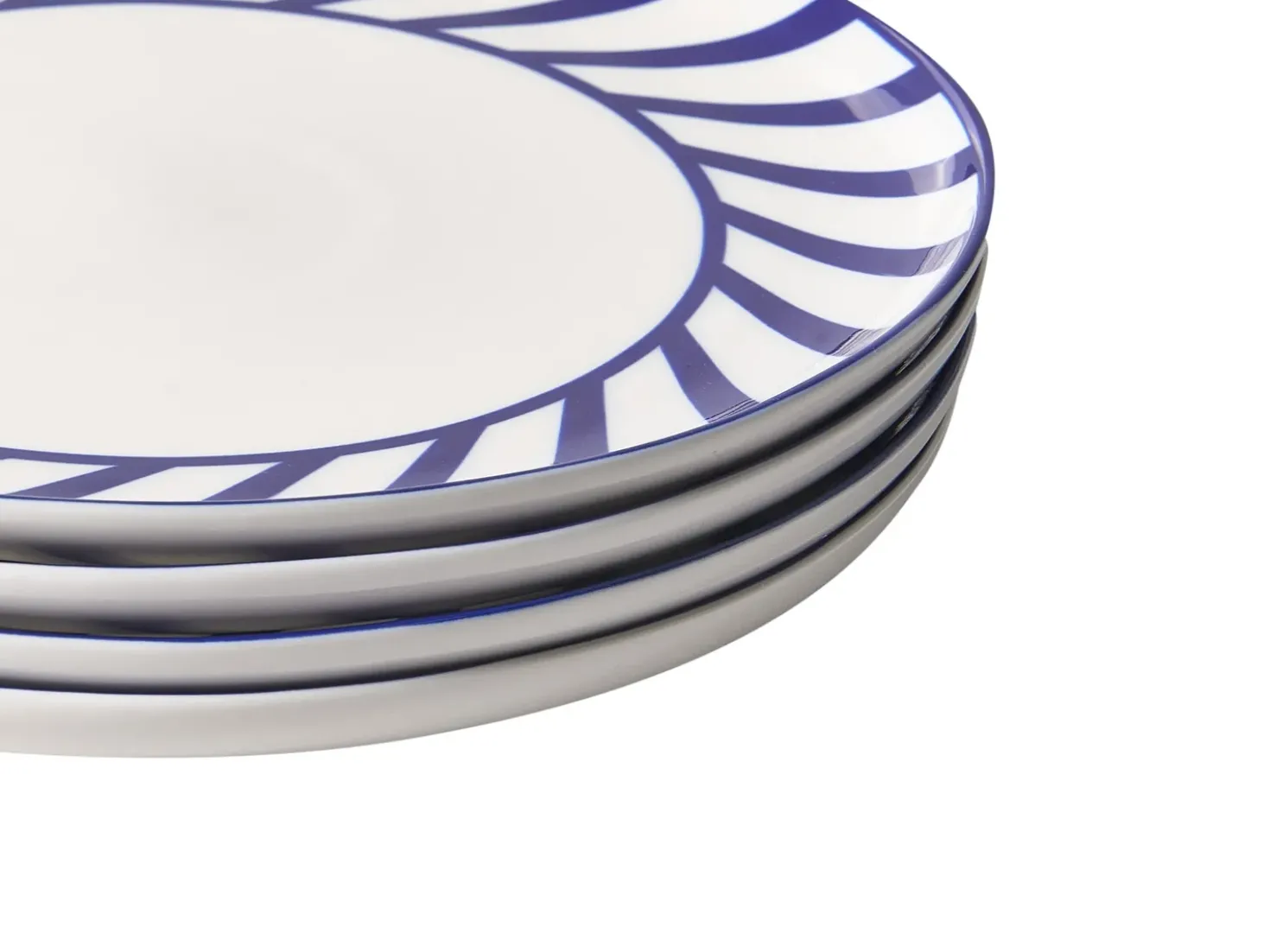 Sæt med 12 stykker service SHISO Porcelæn Hvid/blå