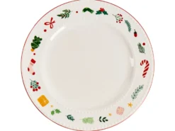 Sæt med 12 stykker service SAFFRON Porcelæn Hvid