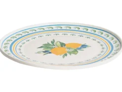 Sæt med 12 stykker service TARRAGON Porcelæn Hvid/ Grøn