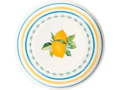 Sæt med 12 stykker service TARRAGON Porcelæn Hvid/ Grøn