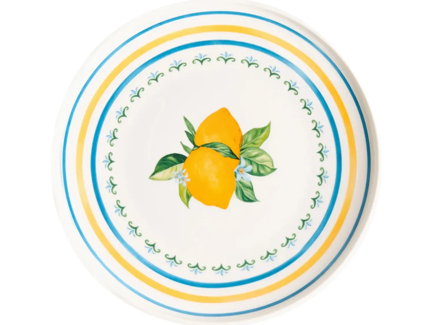 Sæt med 12 stykker service TARRAGON Porcelæn Hvid/ Grøn