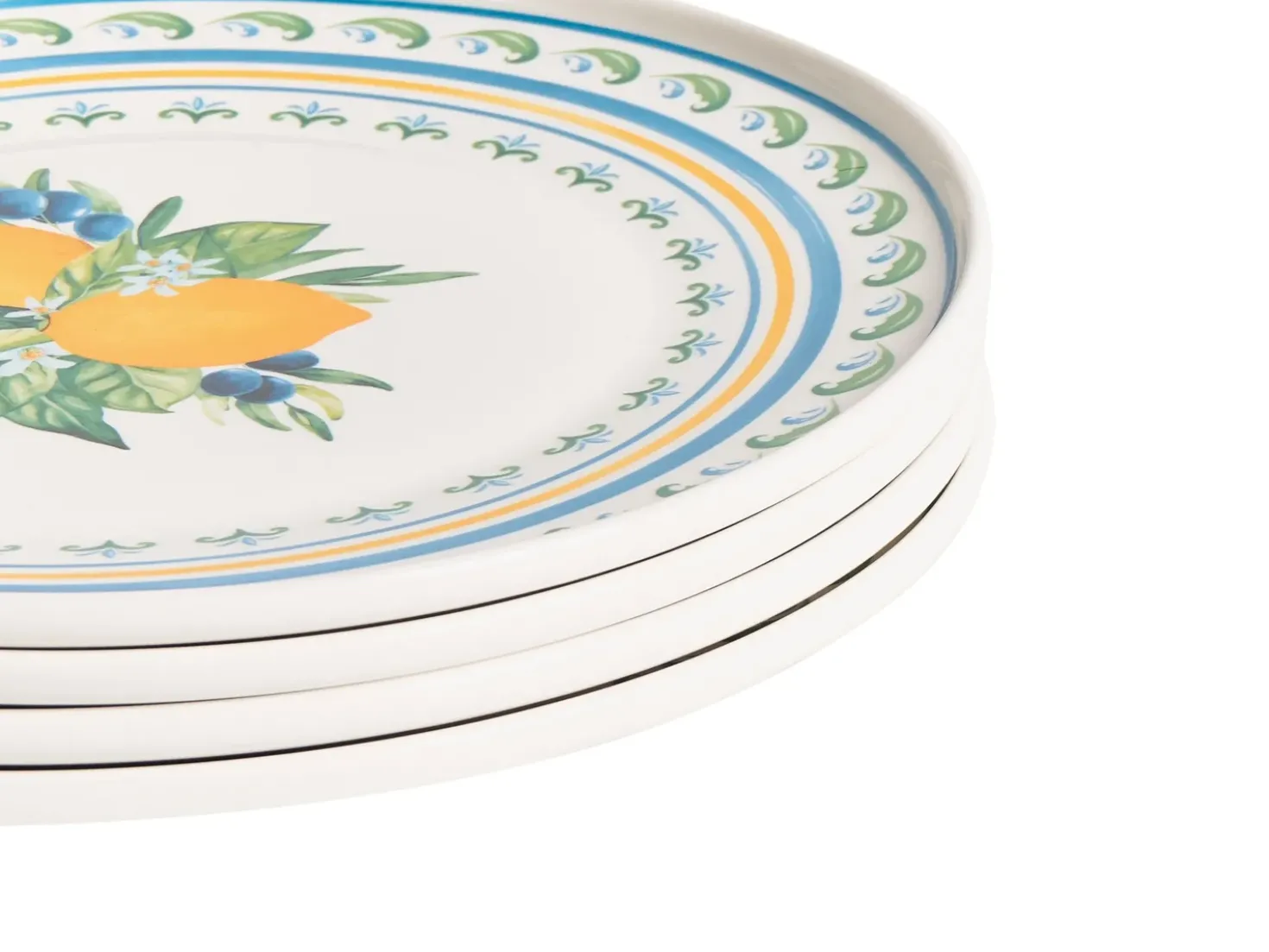 Sæt med 12 stykker service TARRAGON Porcelæn Hvid/ Grøn
