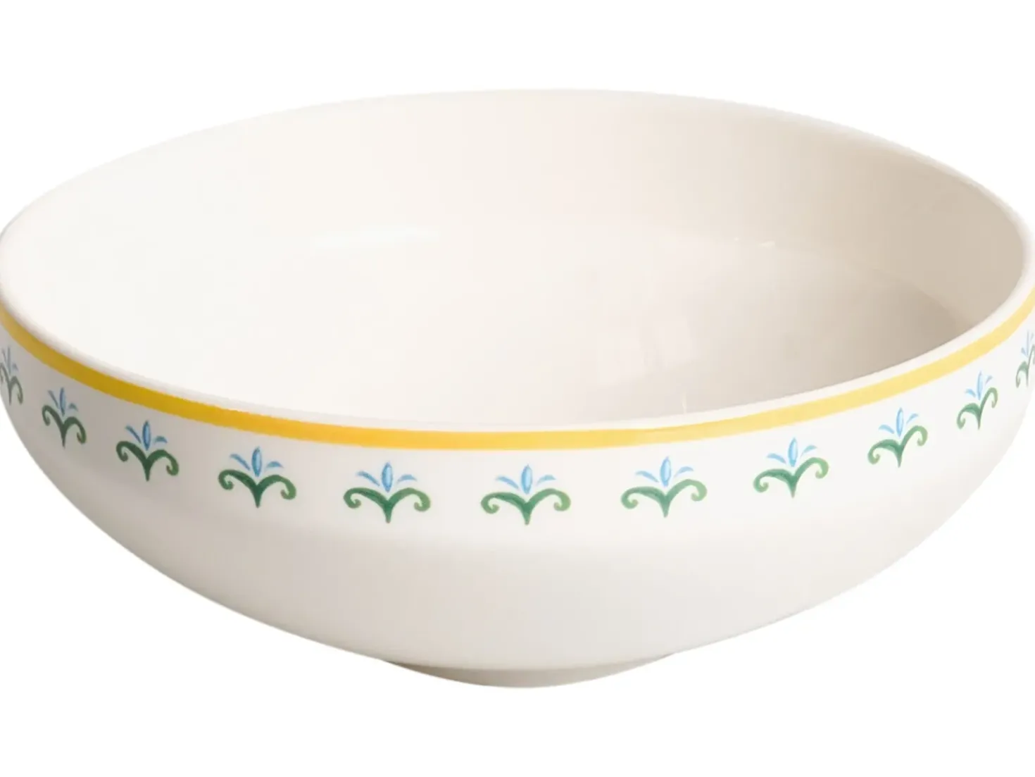 Sæt med 12 stykker service TARRAGON Porcelæn Hvid/ Grøn