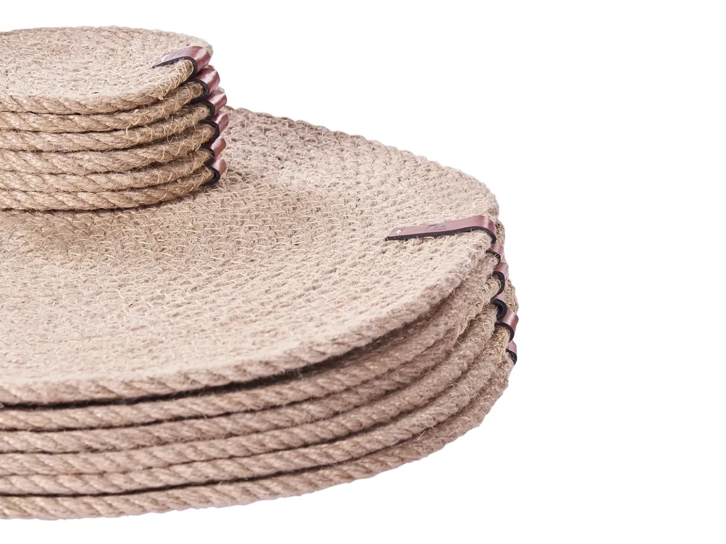 Sæt med dækkeservietter og bordskånere MUNTRIES Jute Naturlig
