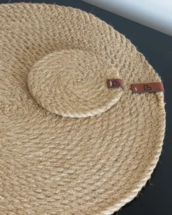 Sæt med dækkeservietter og bordskånere MUNTRIES Jute Naturlig