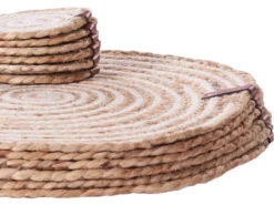 Sæt med dækkeservietter og bordskånere QUININE Jute Naturlig