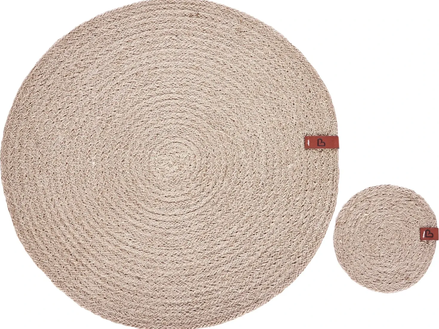 Sæt med dækkeservietter og bordskånere BUSHMINT Jute Naturlig