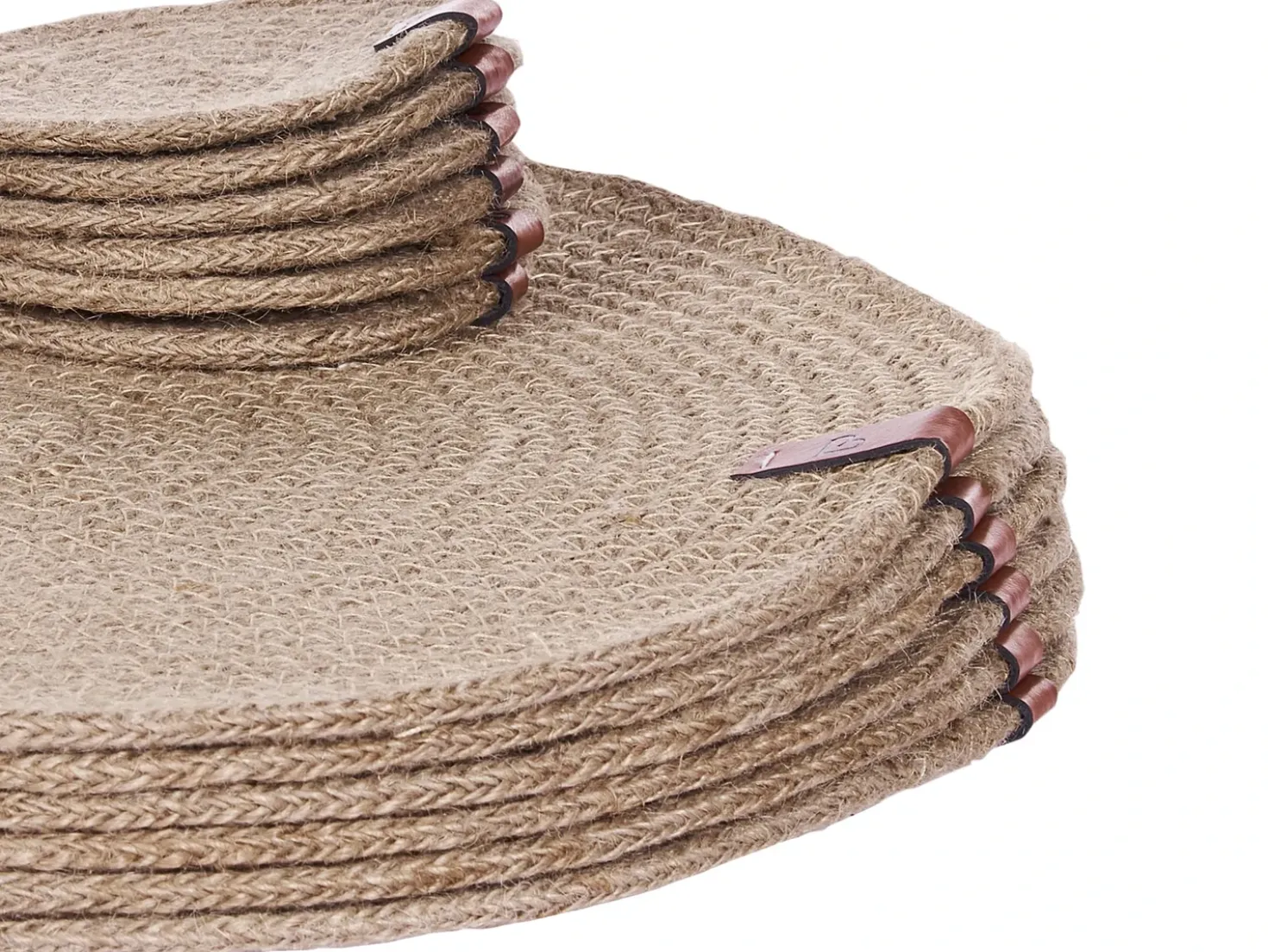 Sæt med dækkeservietter og bordskånere BUSHMINT Jute Naturlig