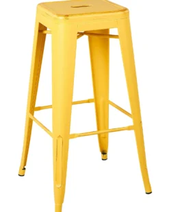 Sæt af 2 barstole CABRILLO Metal Gul