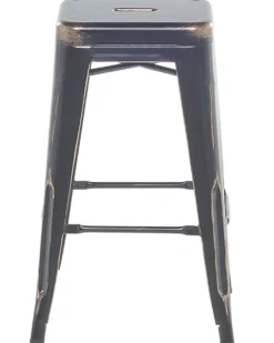 Sæt af 2 barstole CABRILLO Metal Sort