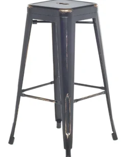 Sæt af 2 barstole CABRILLO Metal Sort